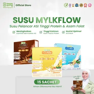 [LEBIH HEMAT] Mom Uung Susu Mylkflow 15 Sachet - Susu Ibu Hamil & Ibu Menyusui Tinggi Protein dan Asam Folat - ASI Deras Berkualitas