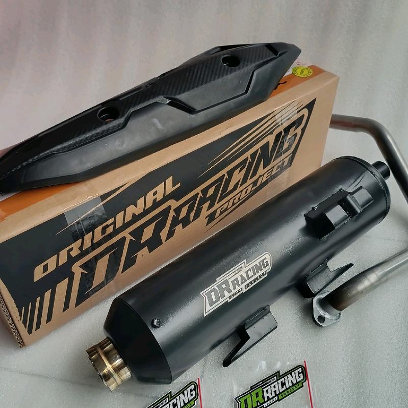 Termurah kenalpot standar racing model moncong sijiro,original DR Racing, untuk motor matic,mio,vario,beat,pcx,nmax,Scoopy, Motorcycle, Knalpot, Tabung Dudukan shijiro 4
