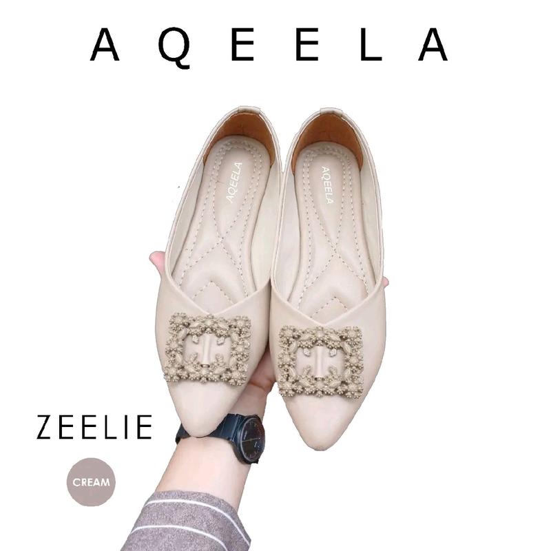 AQEELA ZEELIE - Flatshoes wanita simple kekinian bostanten flat Slip Resistant elegan 3