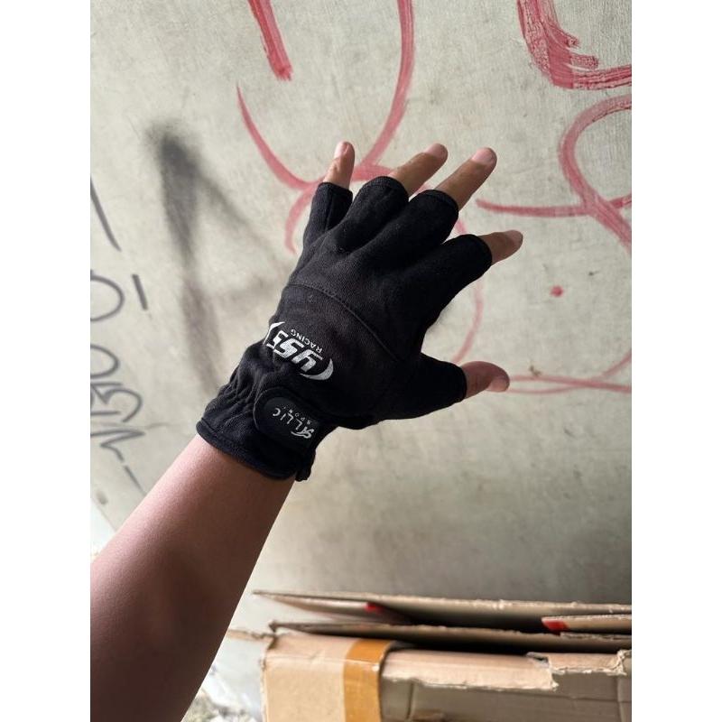 Sarung Tangan Motor Pendek hitam 3