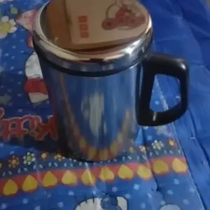 HA Mug Gelas Stainless Gagang Hitam Estetik Kopi Teh 350ml/500ml Cangkir Minum Panas Dingin