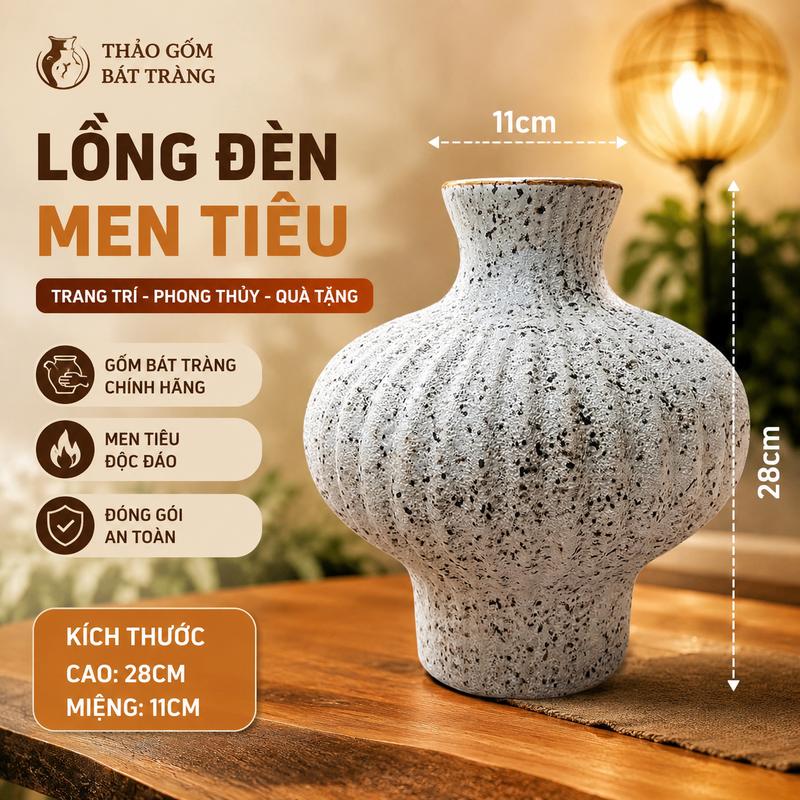 Bình Lồng Đèn Men Xôi Cắm Hoa Tuyết Mai, Hoa Đào, Hoa Ly, decor, Gốm Sứ Bát…