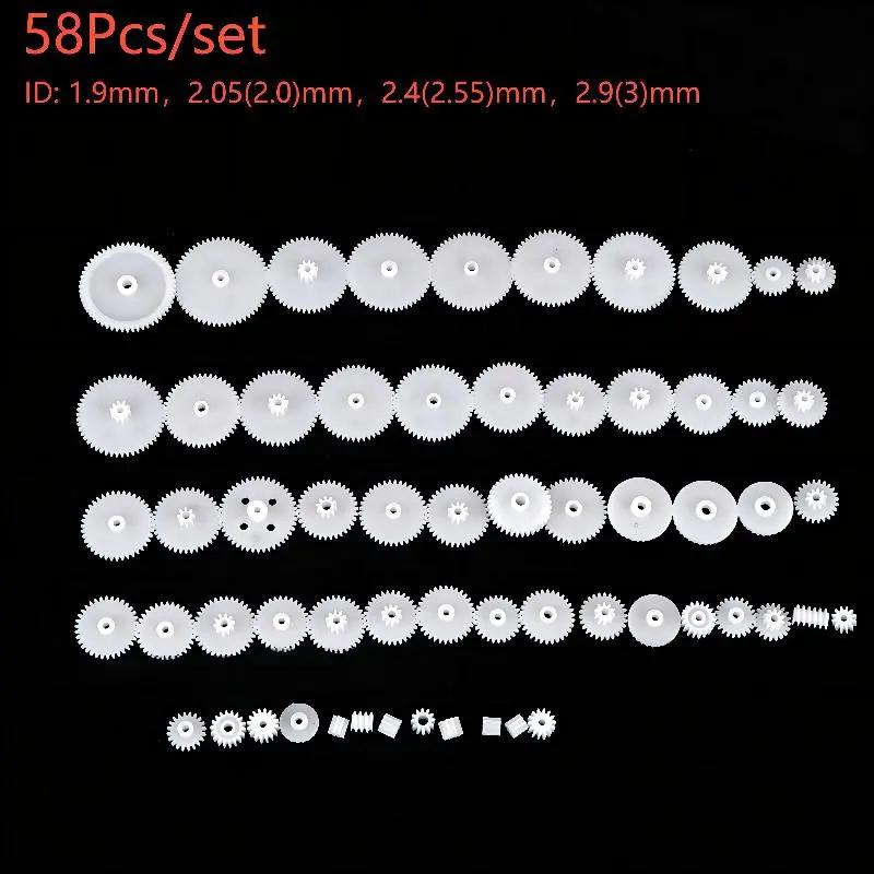 58pcs / bộ bộ dụng cụ bằng nhựa wsfs bánh răng 0,5 mô-đun giảm tốc bộ cho DIY…
