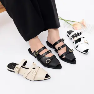 Green Love Sandal Slip On Mules Wanita REBECCA