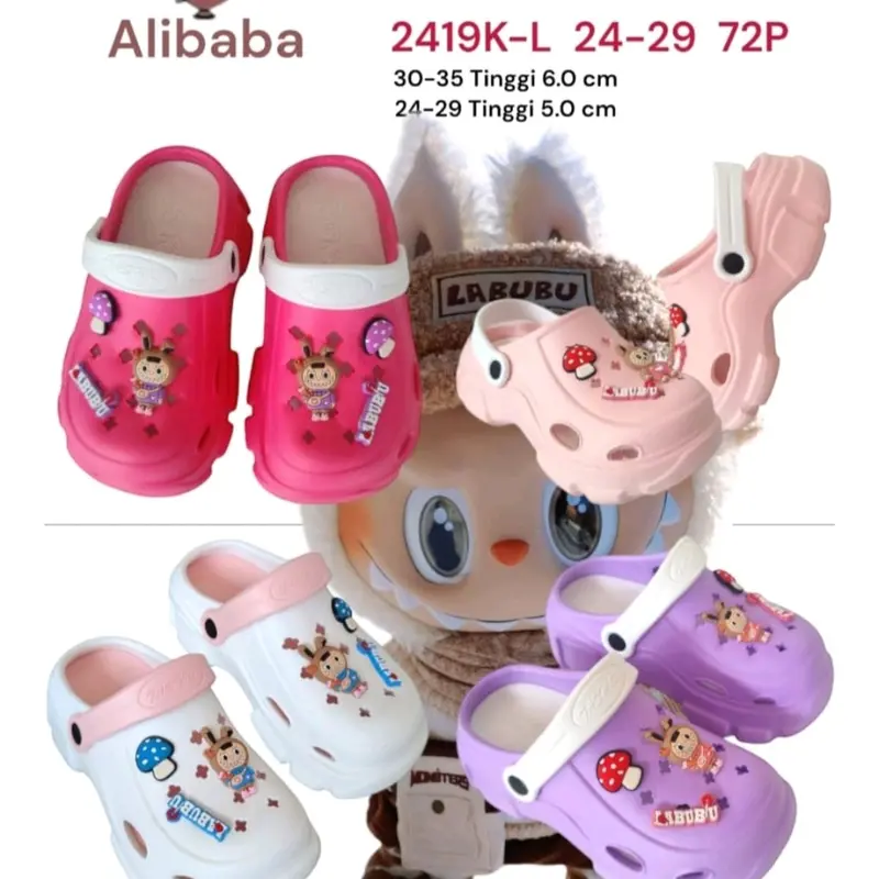 SEPATU Sandal BAIM ANAK LABUBU TINGGI 6 CM 2419 SIZE 24-35 Fashion 0