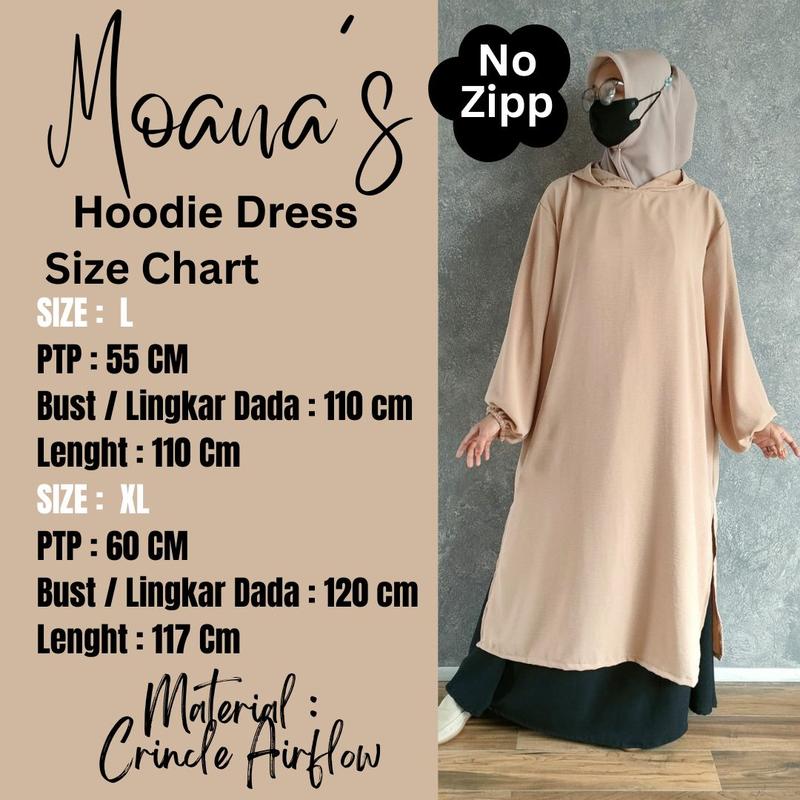 Product Introduction of 105 - MOANAAAAAA HOODIE DRESS -  Womenswear Comfortable  Light Lightweight 10