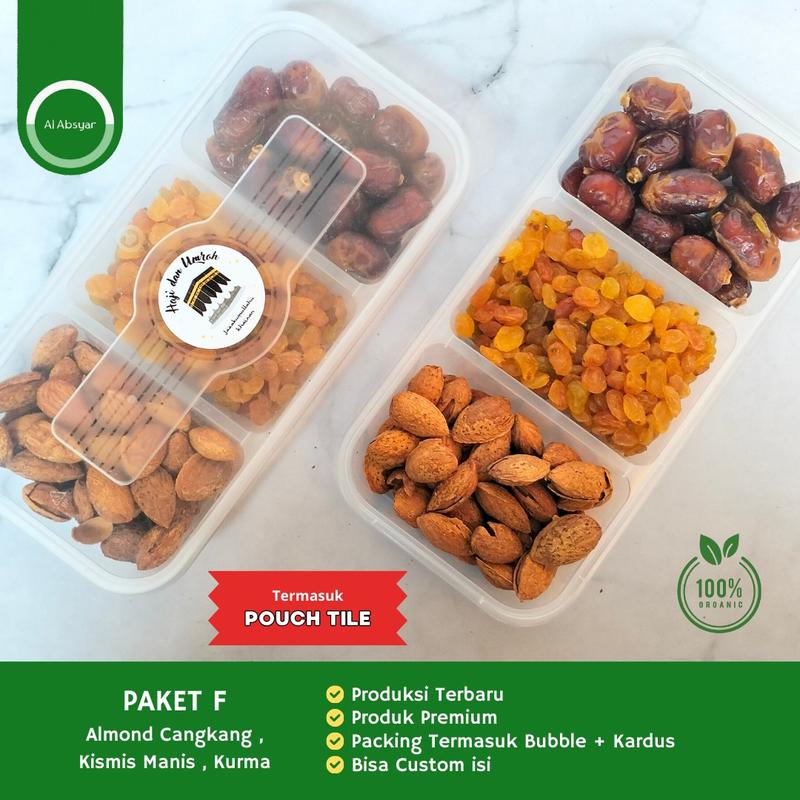 Paket Oleh-Oleh Haji dan Umroh Sekat 3 Hampers Premium Almond Coklat Gift 6