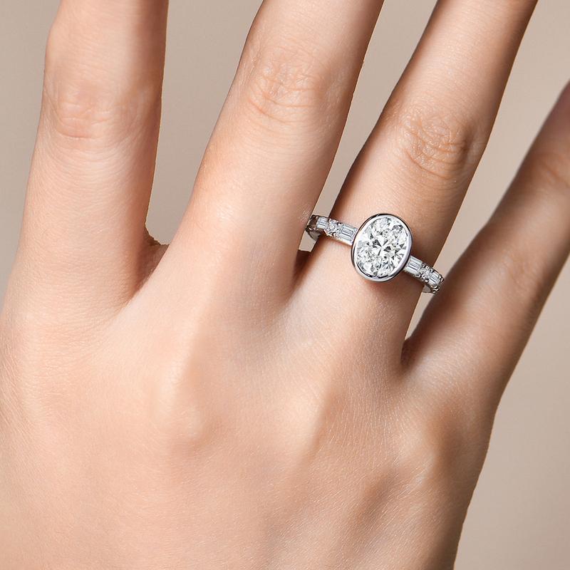 2.0CT Oval Cut Synthetic Moissanite ring Anniversary Engagement Gift Beauty Jewelry R134 4