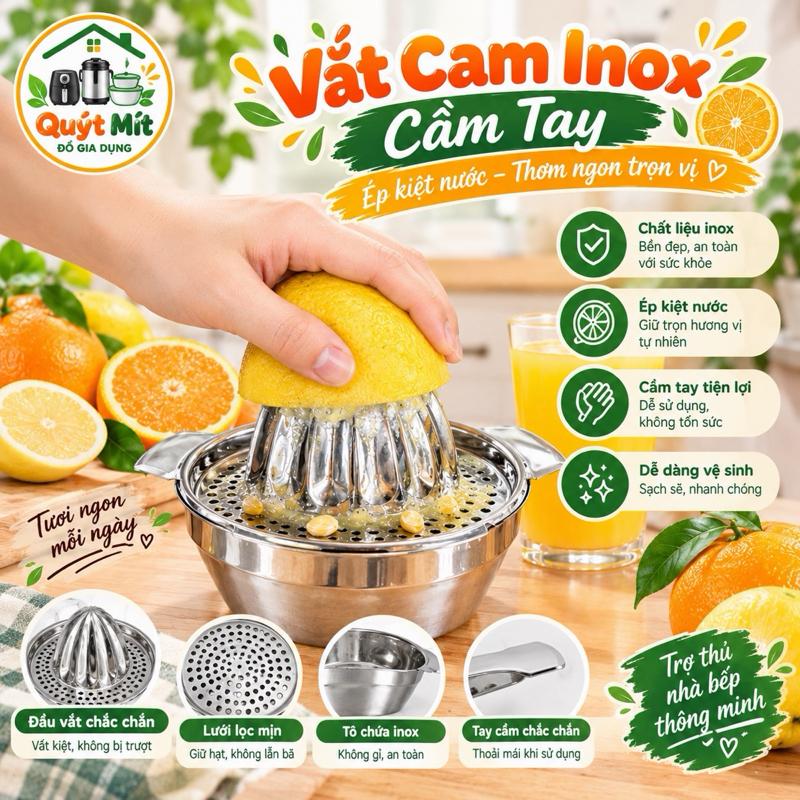 Vắt cam inox bằng tay tiện lợi