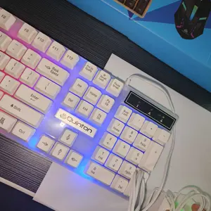 Keyboard Combo Quinton T350 Mouse Set kabel Gaming full size 104key untuk pc laptop windowsm android