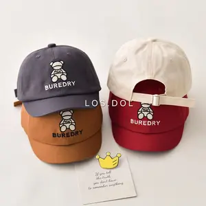 Topi Anak Laki Laki 1 Tahun Sampai 6 Tahun Bordir Beruang Timbul