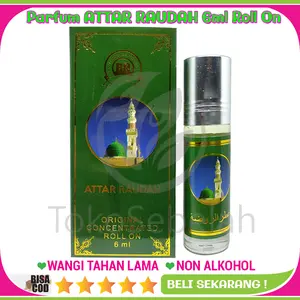 Parfum ATTAR RAUDAH 6ml Roll On Bin Ali Original - Minyak Wangi Non Alkohol - Parfum Original Murah - Parfum Murah Pria Tahan Lama Original - Minyak Wangi untuk Sholat - bisa COD