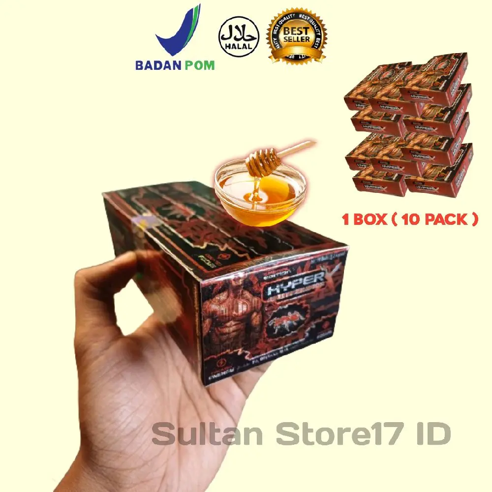 [ BOX ] H!-P3R - Maple Madu Bubuk Kemasan Bok Isi 10Pack/Sachet Herbal alami Honey Syrup