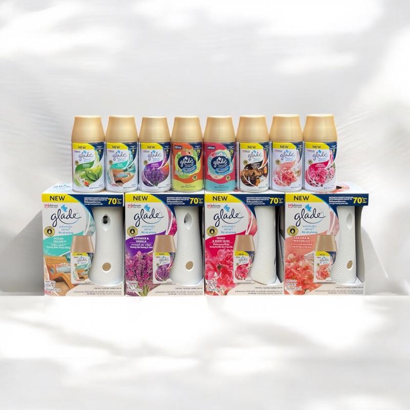 Bộ máy xịt phòng tự động Glade Thái Lan và Lõi tinh dầu thay thế 9 mùi hương Dầu Thơm Dầu Thơm Phòng x it xit phongkhumui Nước Hoa