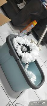 Product Review of 【Exclusive IndyIscha】 Alat Pel Lantai Ember 2 in 1 FREE KAIN PEL CADANGAN Kain Fiber dengan Ember Spin Mop Mencuci dan Membilas Alat Pembersih Lantai Ada Pembuang Air Otomatis [BCT3612B BLUE & GREEN] from n**a 0