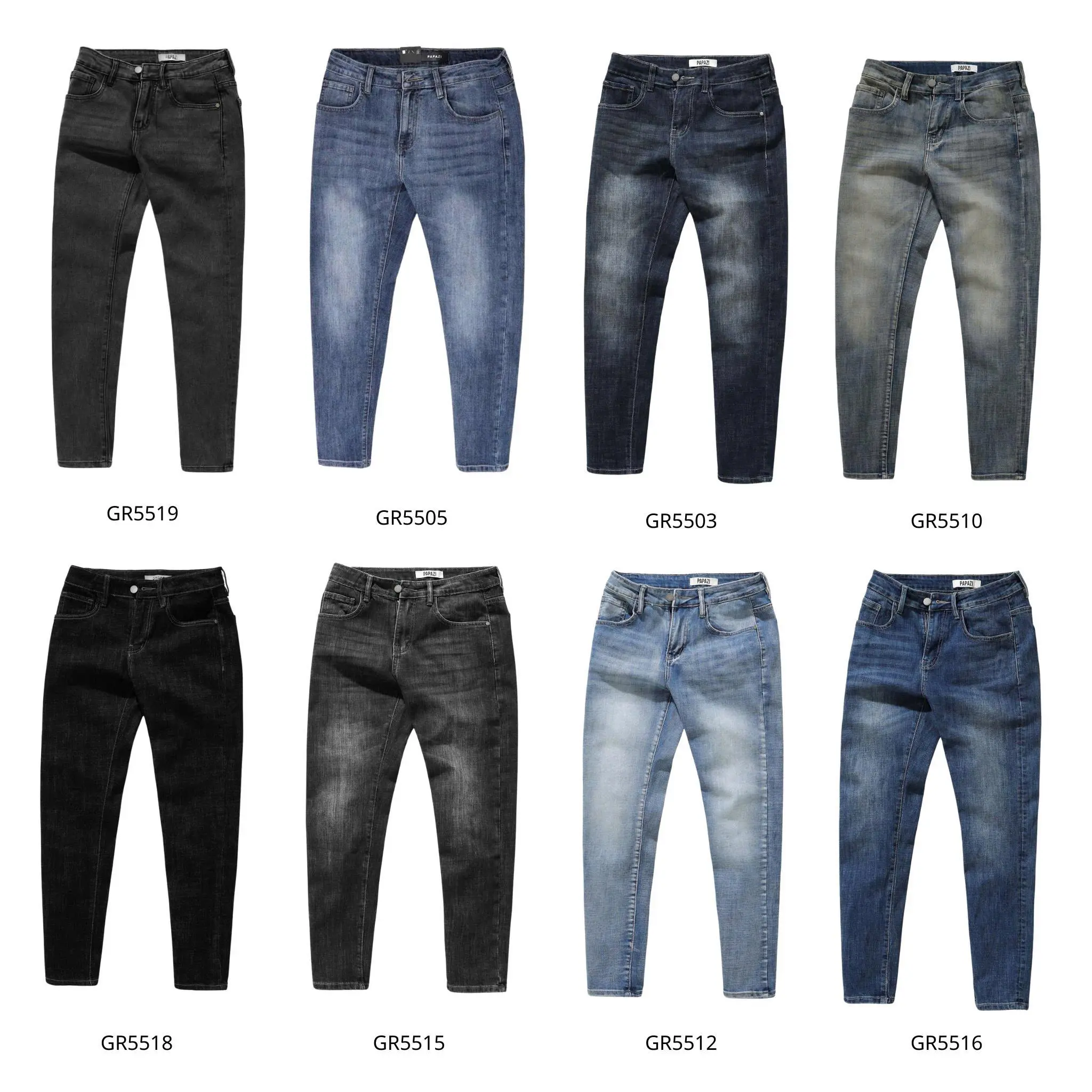 Quần jean nam Mã_GR55 fom slim, đủ màu dễ phối đồ, phong cách cá tính - PAPAZI