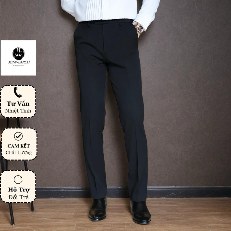 Quần Âu Nam Cạp Chun MINWEARCO Co Giãn 4 chiều, Chất Bamboo – Form slimfit tôn dáng, mặc đi làm – đi chơi