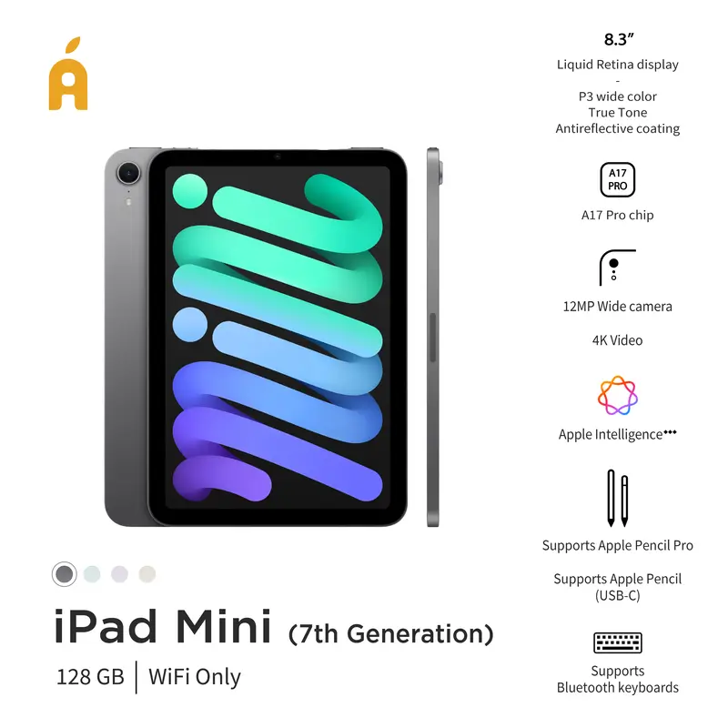 [LIVE AI] Tablet INTER Apple iPad Mini 7 2024 8.3-inch 128GB 256GB 512GB Space Gray Blue Purple Starlight 6
