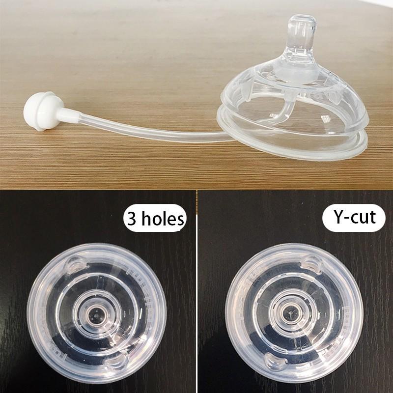 Comotomo-Bộ Ống Hút Uống Nước Thay Thế, Phụ Kiện Bình Sữa Silicon Cho Bé, Cổ Cực Rộng, 7CM 2