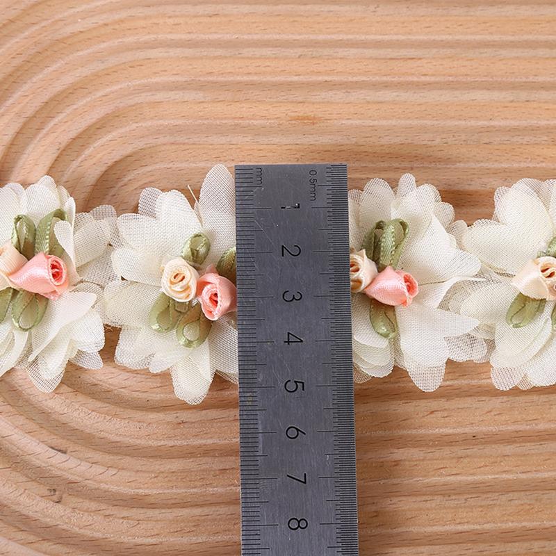 Miếng Dán Thêu Hoa 3D, 10 Cái, Với Hoa, Viền Vải Ren Tự Làm, Rộng 5CM 5