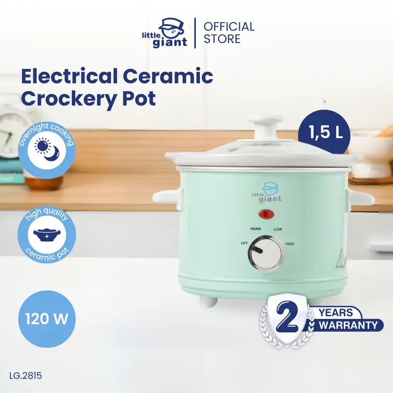Little Giant Electrical Ceramic Crockery Pot 1,5 L (INCLUDE PALET KAYU) 0
