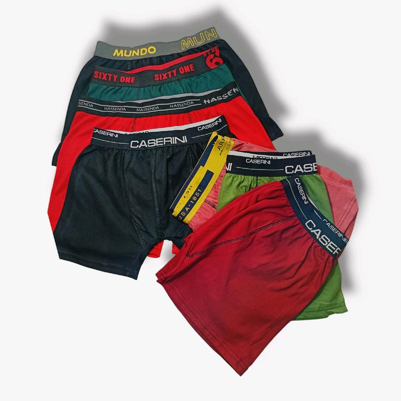 CELANA DALAM PRIA DEWASA BAHAN KATUN BOXER ISI 10 Karet Nyaman 3