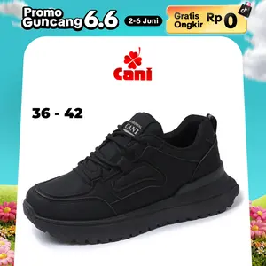 【SCHOOL SERIES】CANI Yunha Sepatu Canvas Back To School Sepatu Sekolah - Sepatu Hitam Wanita Polos Casual Karet Shoes - C9006 FB
