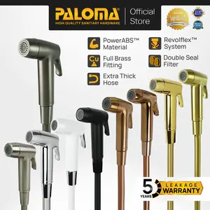 PALOMA Toilet Shower Jet Washer Jet Shower Bidet Spray Semprotan Cebok Bilas Kloset Closet WC ABS Chrome Krom White Putih Black HItam Gold Emas Gunmetal Grey Abu TSP 3101 3102 3103 3104 3105 3106 3107 3108 3109