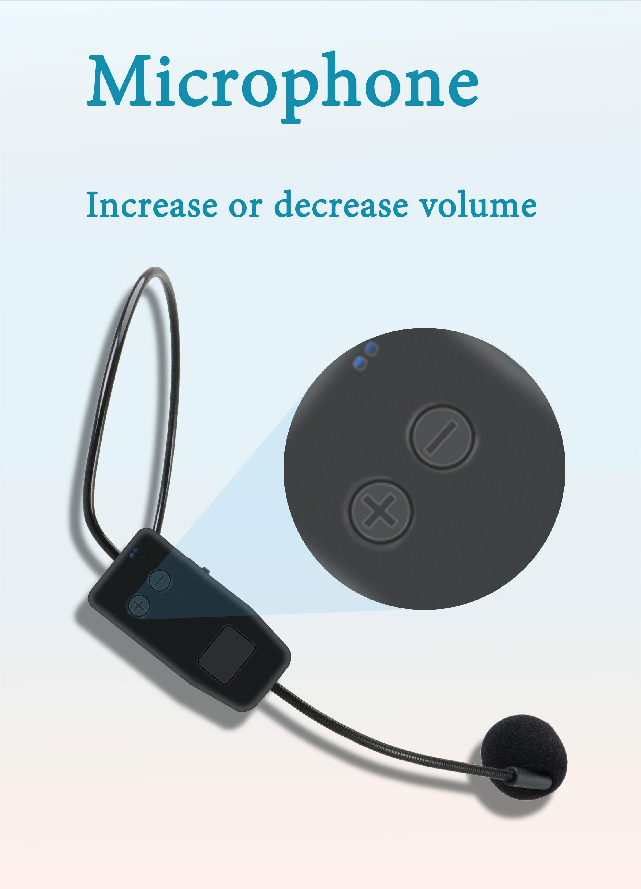 mic wireless karaoke suara jernih original murah 2.4g mikrofon tanpa kabel headset microphone bando imam masjid Menerima jarak 20 meter Dapat menyesuaikan volume