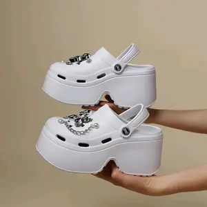 Sandal Baim Wedges Anak Perempuan Terbaru Sandal Anak Cewek Variasi Rantai Sendal Kodok Anak Viral Tali Belakang