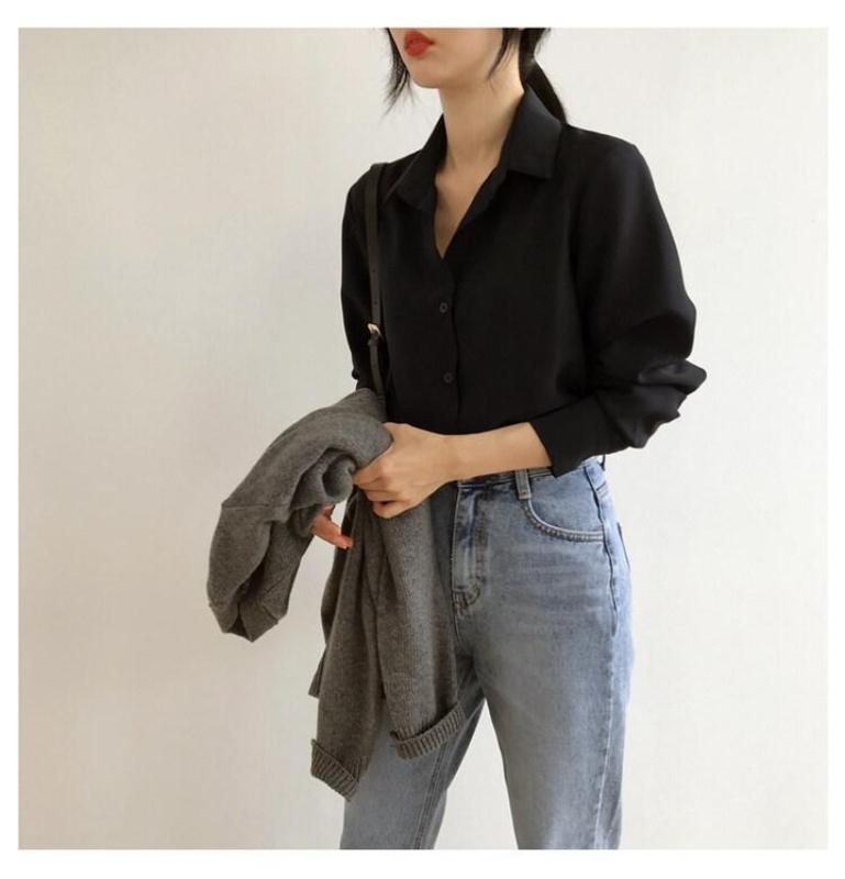 Product Introduction of Korean Style Plus Size Professional OL Shirt Women Casual All-match Loose and Thin Bottoming Shirtblouse Top 41