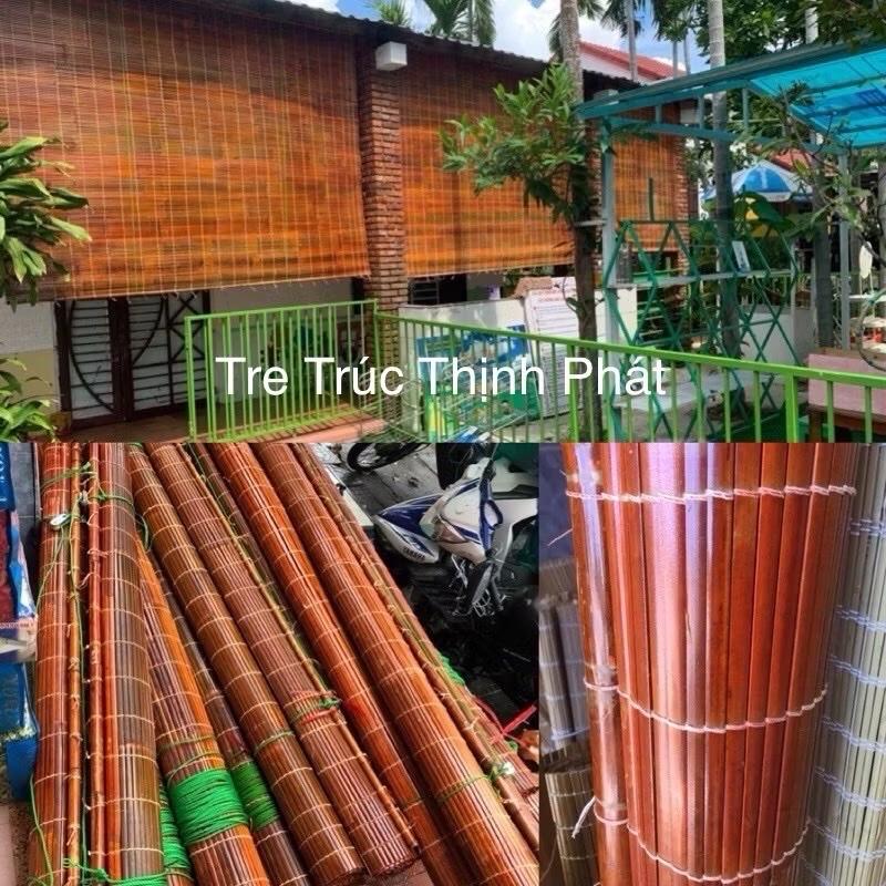 Mành tre che nắng ngoài trời giá rẻ mành rèm tre nứa đỏ che nắng tặng sẵn dây kéo. Chuyên Sỉ mành tre trúc.