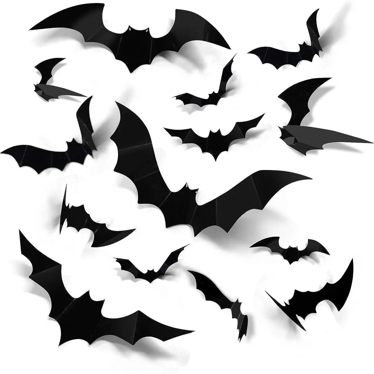 Dekorasi halloween bat / wallsticker walstiker bat kelelawar hitam halowen helloween tempelan kulkas kaca