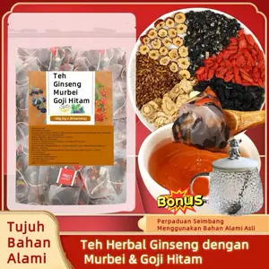 Teh Herbal Kombinasi Pria: Ginseng, Murbei, Maca, Goji & 8 Harta Sehat Perpaduan Seimbang dari 8 Bahan Pilihan: Ginseng, Murbei, Maca, Goji, dan Herbal Lainnya – Menunjang Vitalitas & Kesehatan Pria - Air
