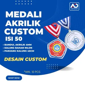 medali wisuda akrilik insert paper (isi 50pcs)