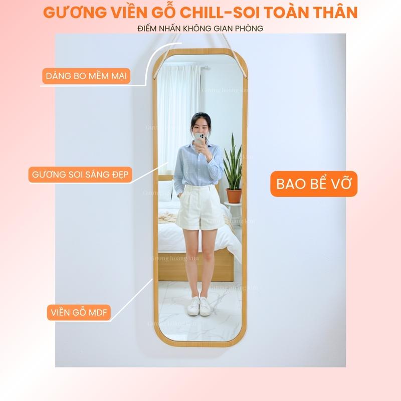  Gương toàn thân nịnh dáng gương viền gỗ treo tường đủ mẫu gương decor trang trí phòng tặng dây thừng và đinh treo. guonghoangkim 