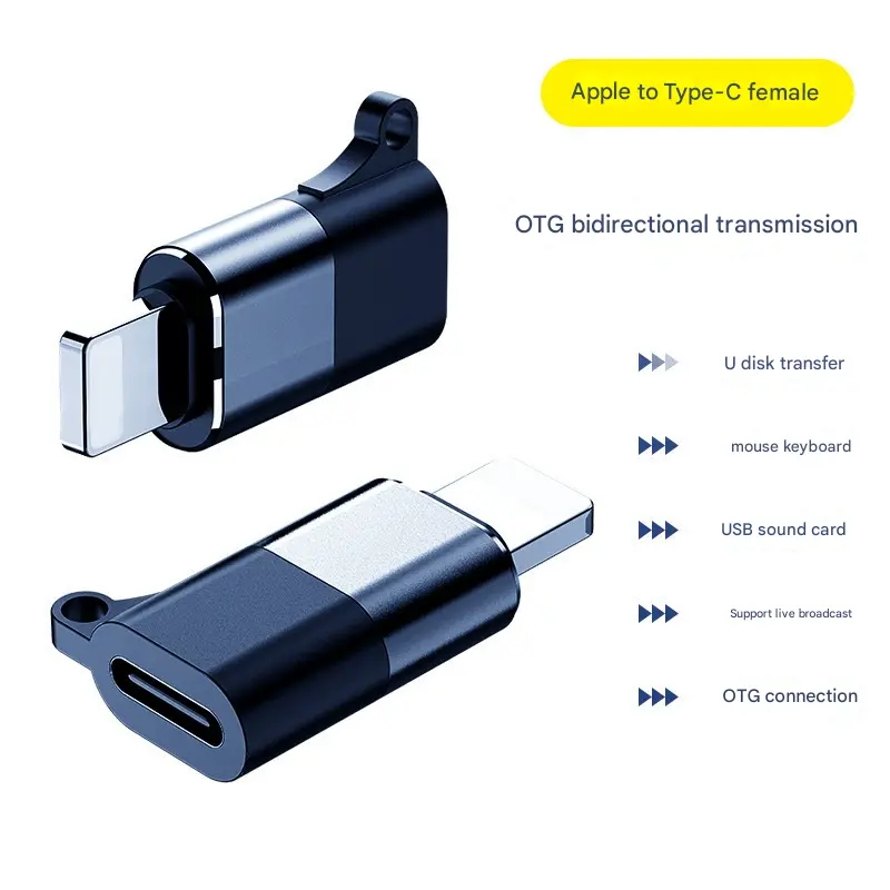 Applicable to Apple OTG adapter wireless microphone Type-c to Apple adapter headphone audio converter