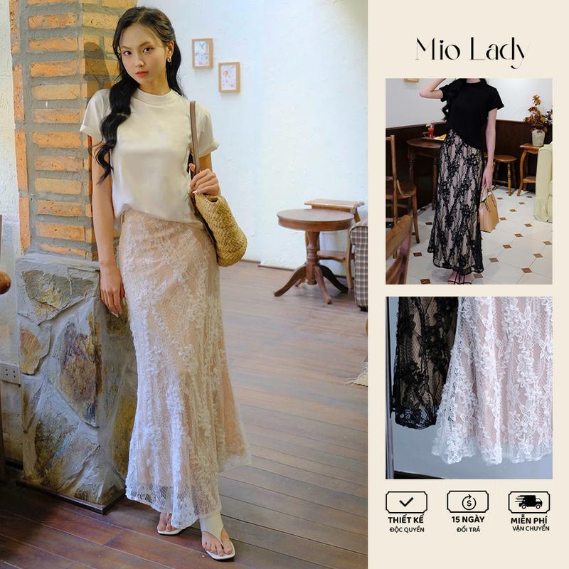  Chân Váy Ren Hoa 3D Nổi Dáng Đuôi Cá Thanh Lịch Nữ Tính Tôn Dáng Sang Trọng - Mio Lady 