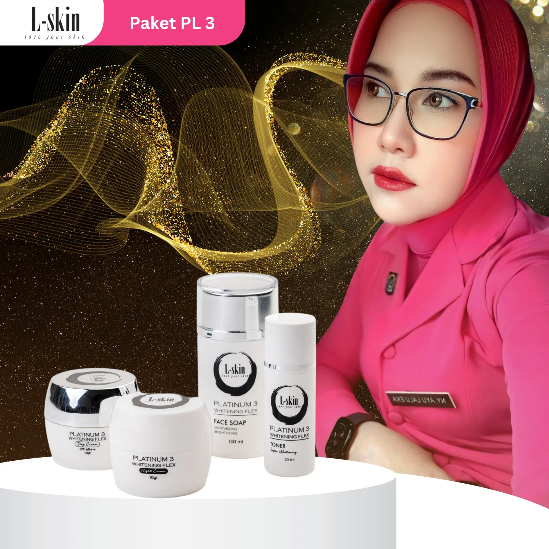 Lskin | L skin | lskin Paket Platinum 3 Penghilang Flek Membandel dan Noda Hitam
