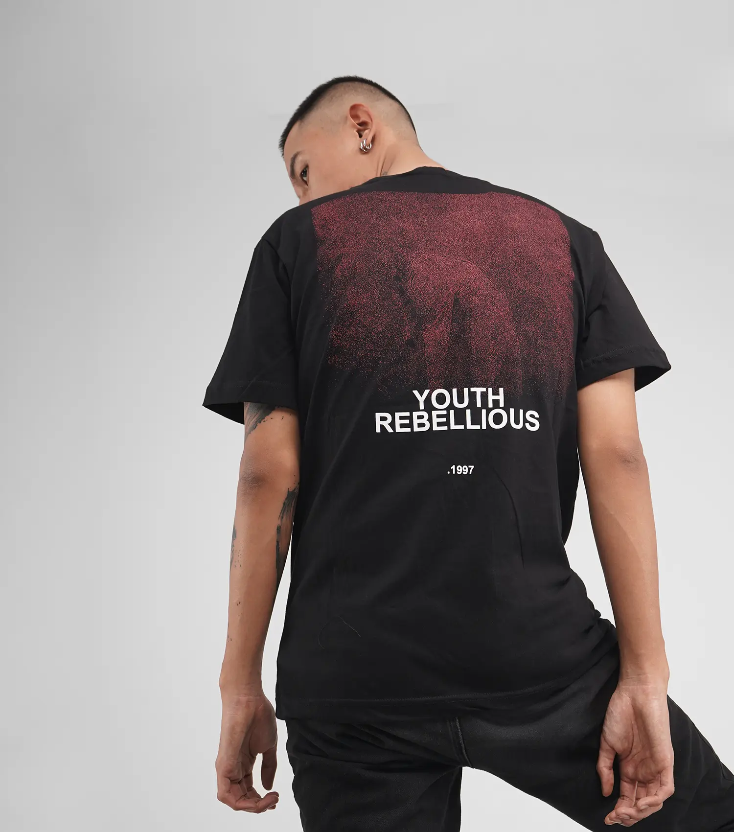 Toms Project Tshirt Stressed - Kaos Pria combed sablon Kaos Hitam Katun Pendek Baju