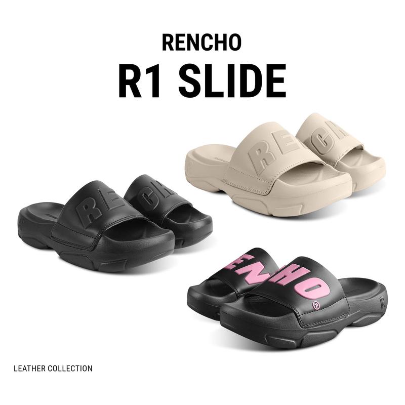 Dép Rencho R1 BASIC quai ngang Cao cấp cao 4.5cm chunky Cao Su DéP Sandal Đế Bằng