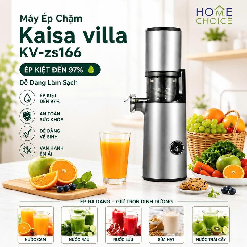 ( BẢN MỚI )MÁY ÉP CHẬM,MÁY ÉP HOA QUẢ NGUYÊN QUẢ KAISA CÔNG NGHỆ HIỆN ĐẠI HÀN QUỐC