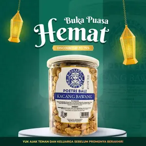 Poetri Bali Kacang Bawang Toples 320gr Cemilan Harian Keluarga