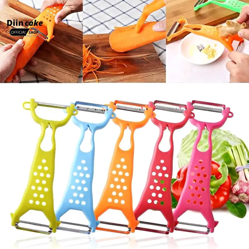 Peeler Plastik 2 Sisi / Pengupas Buah Sayur Multifungsi