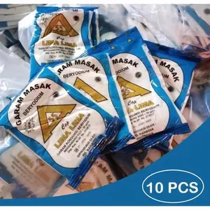 [10pcs] garam dapur beryodium cap segi tiga mas lima lima 100gram bumbu dapur berkualitas halal Makanan Salt