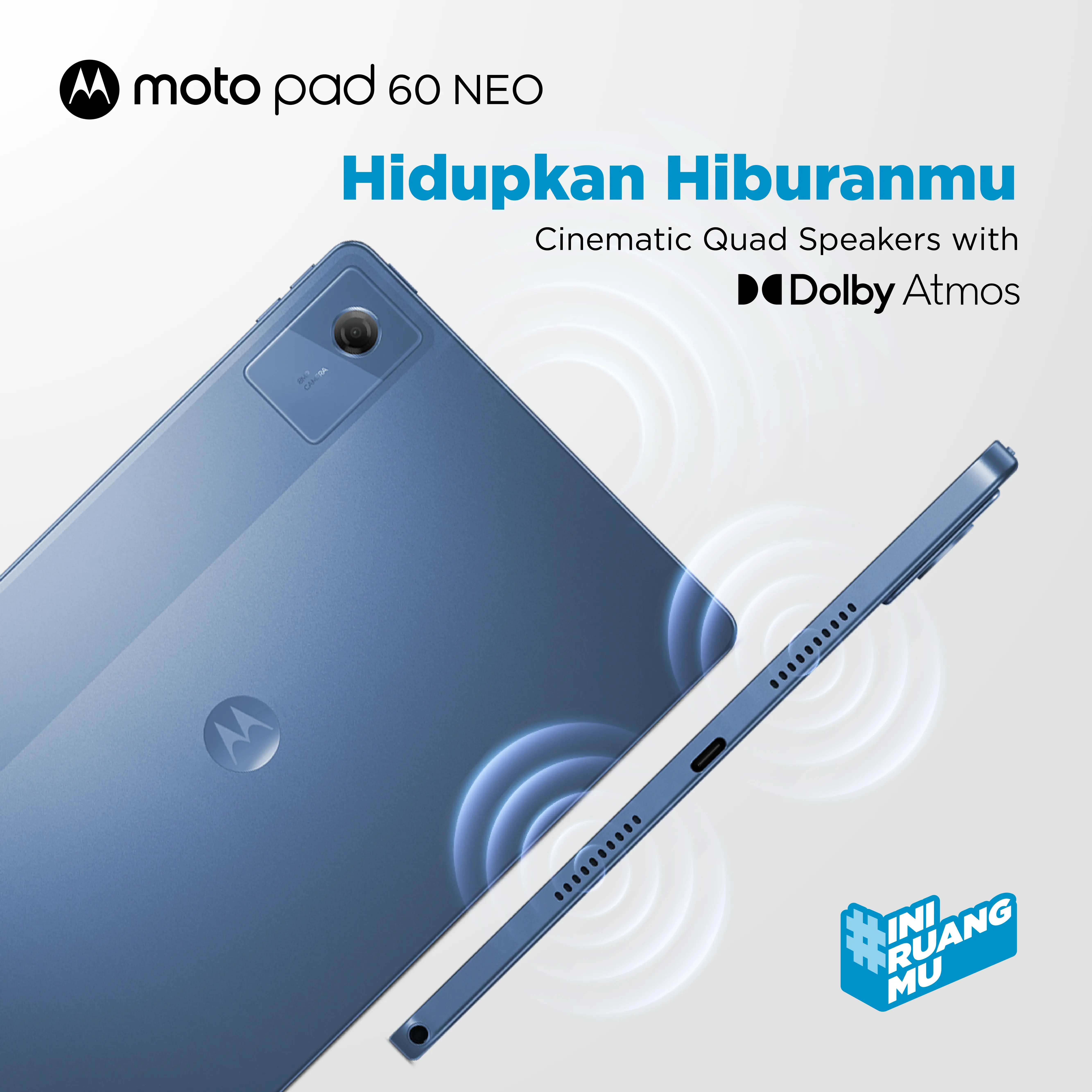 Motorola Moto Pad 60 NEO - 4GB/128GB - MediaTek D6300 - 11 inch - 2.5K Ultra Clear 90Hz - with Dolby Atmos - 7040mAh