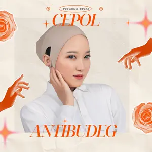 Cepol Anti Budeg Ada Lubang Telinga Anti Geser Bahan Jersey Premium  Adem by Tudungin Store