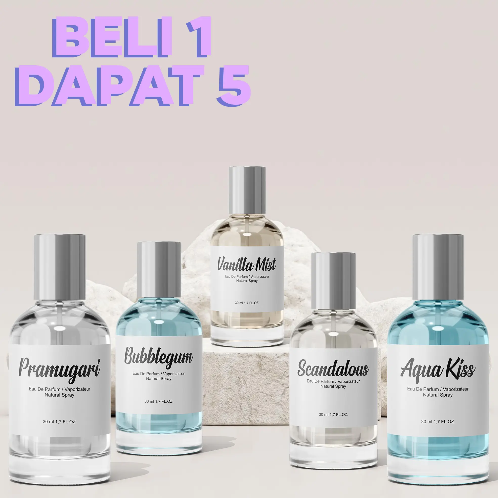 SEO parfum best seller, beli 1 dapat 5 parfum. parfum wanita