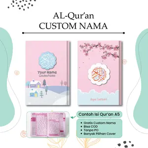 Gratis Custom Nama & Foto - Al Quran Anak Hardcover Ukuran A5 & A6 Latin Terjemahan / Mushaf Al-Qur'an Khat Itsmani 15 Baris Ayat Pojok / Cover Bukan Di Sticker - Ora Eat Labora