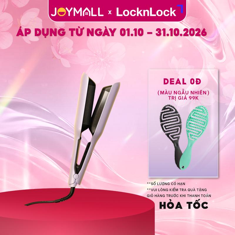 Máy Uốn Tóc LocknLock ENA227PUP, Xoăn Sóng Nước Hippie 32mm, 13 Mức Nhiệt, - JoyMall
